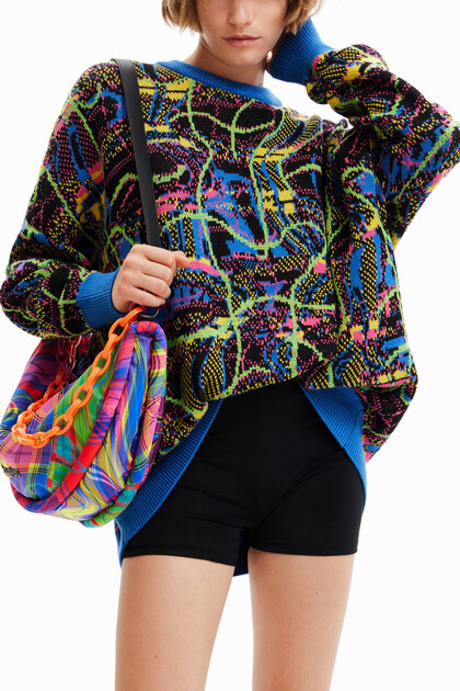 Jersey oversize jacquard María Escoté