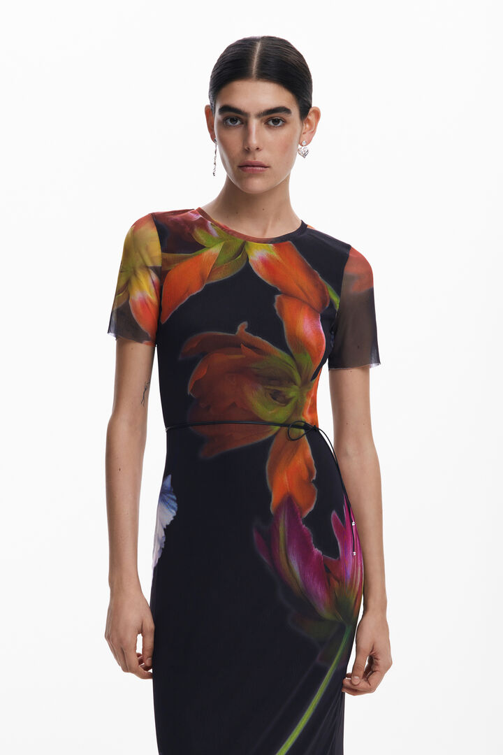 Vestido de tule flor | Desigual