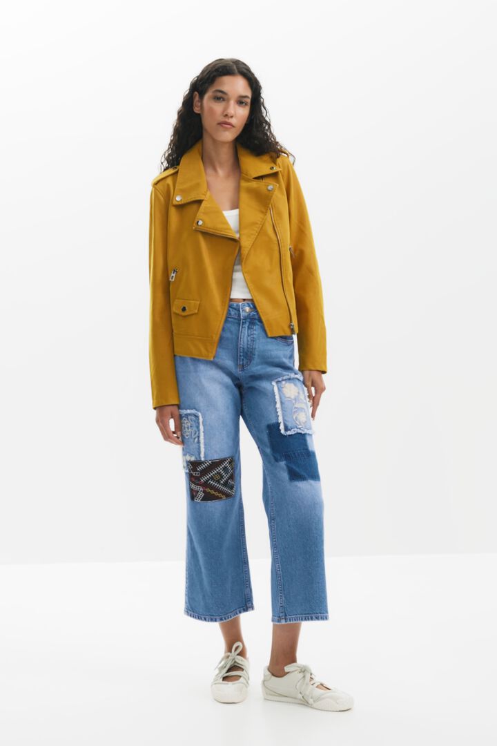 Faux leather biker jacket | Desigual