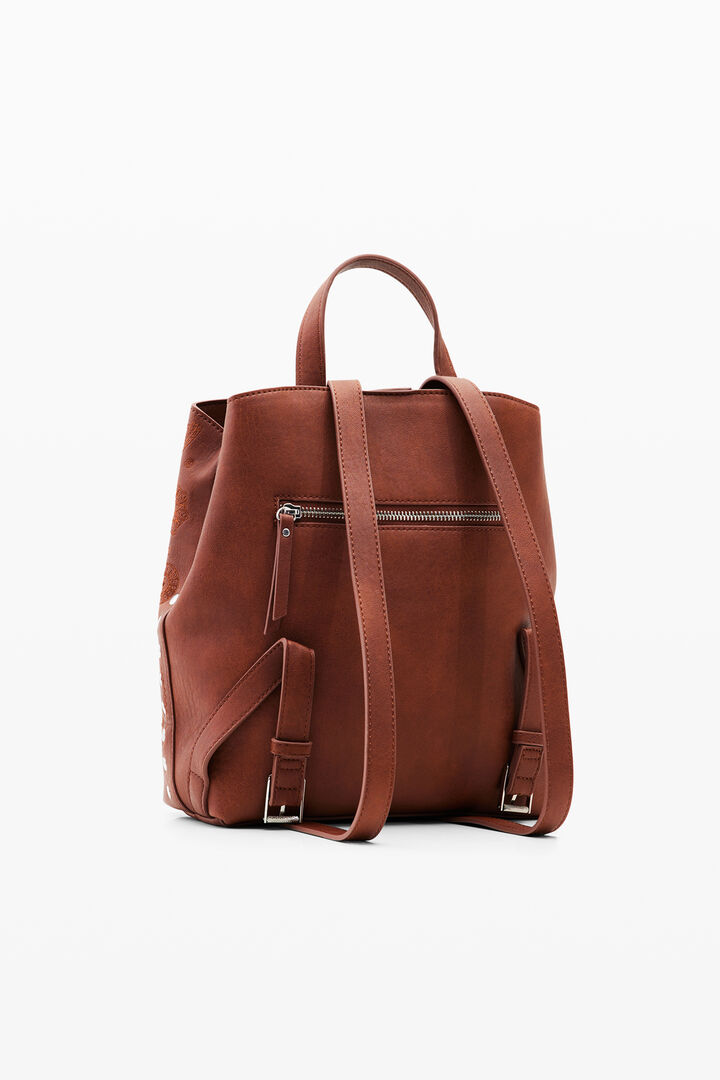 Small leather effect backpack | Desigual
