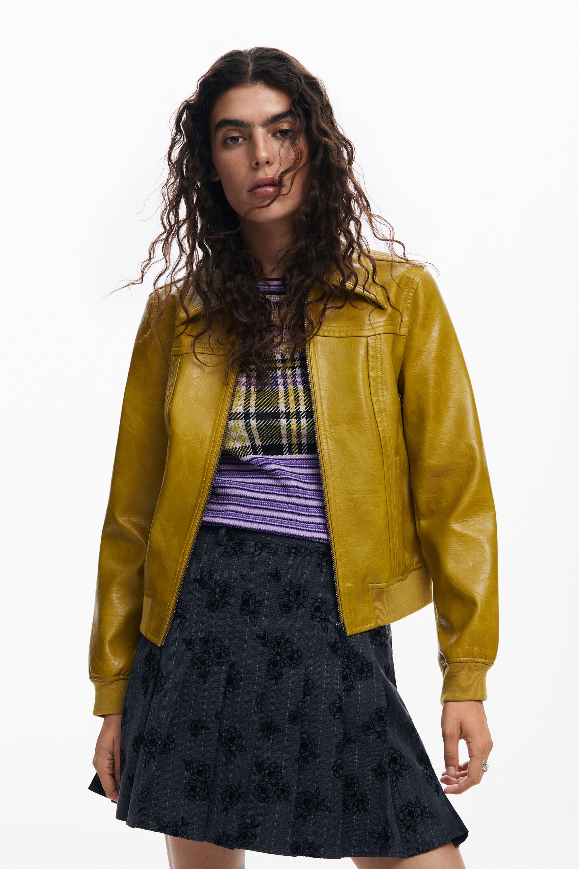 Desigual leather jacket on sale