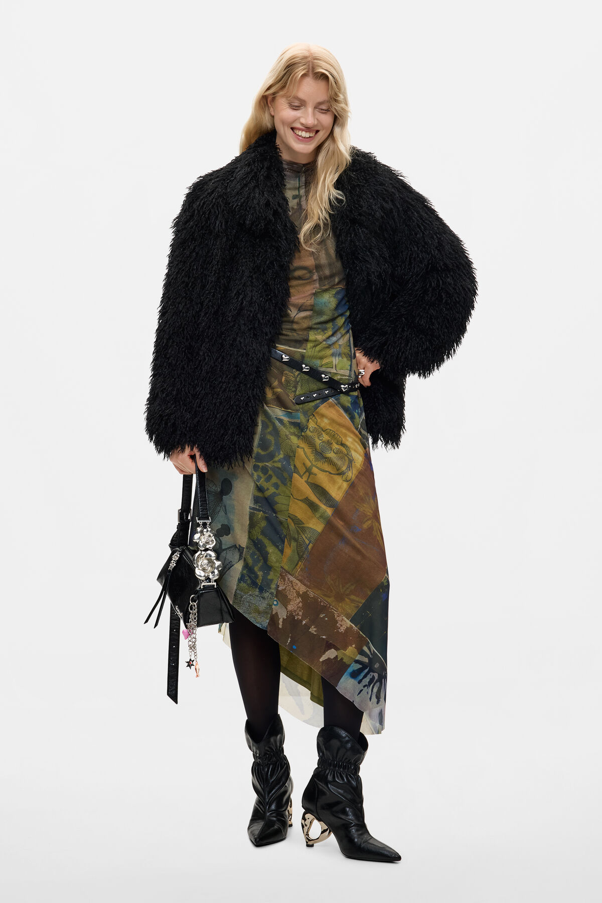 フェイクファーコート 黒 女性用 I Desigual.com