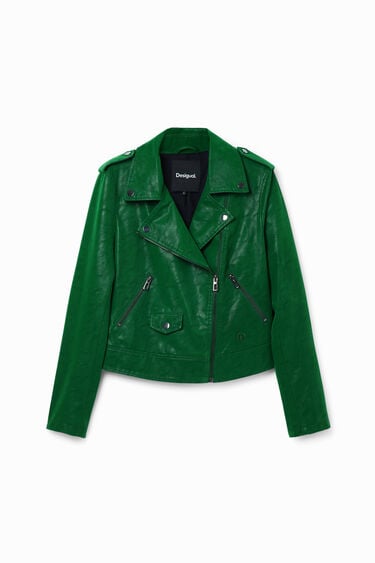 Textured biker jacket | Desigual