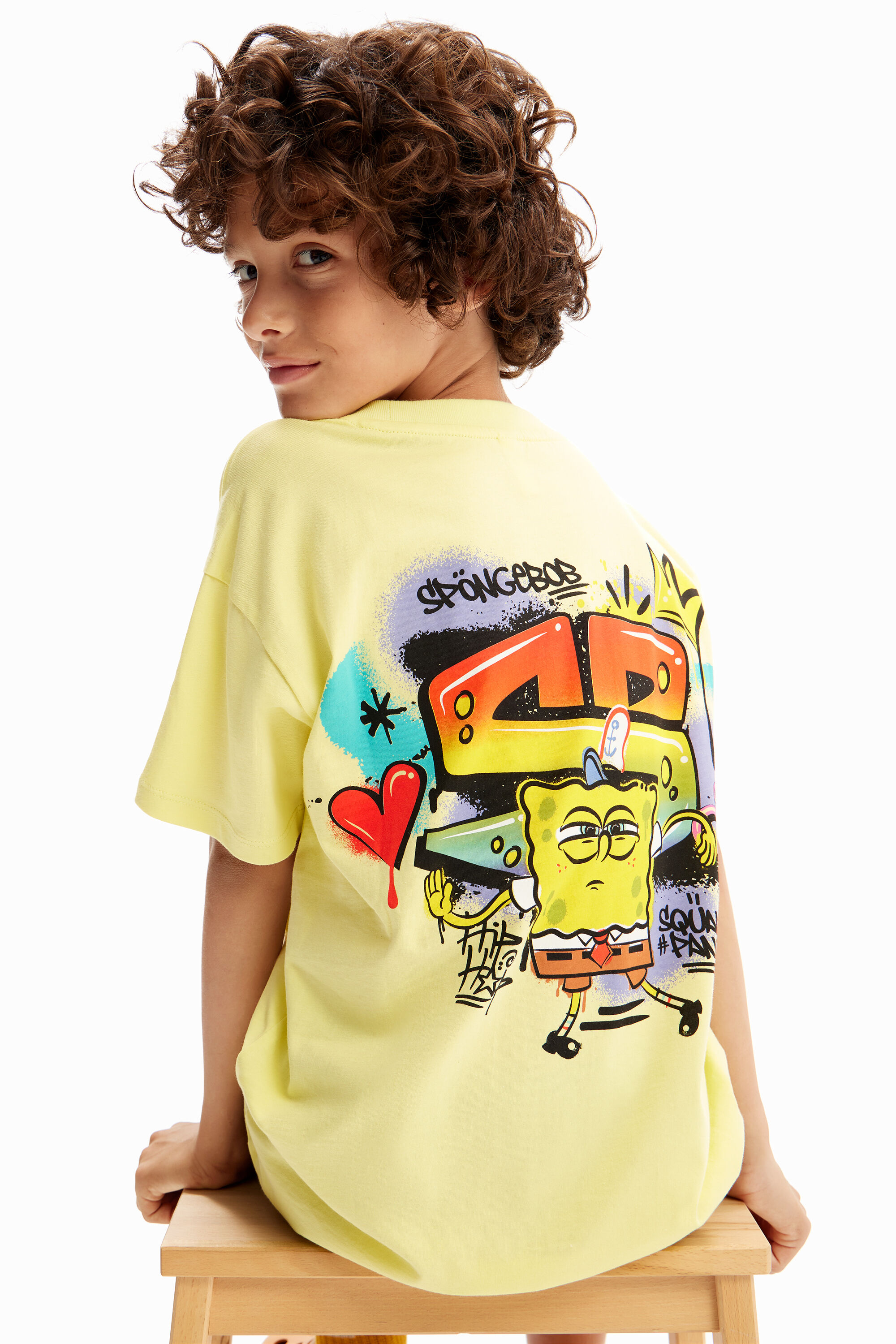 SpongeBob graffiti T-shirt - YELLOW - 3/4