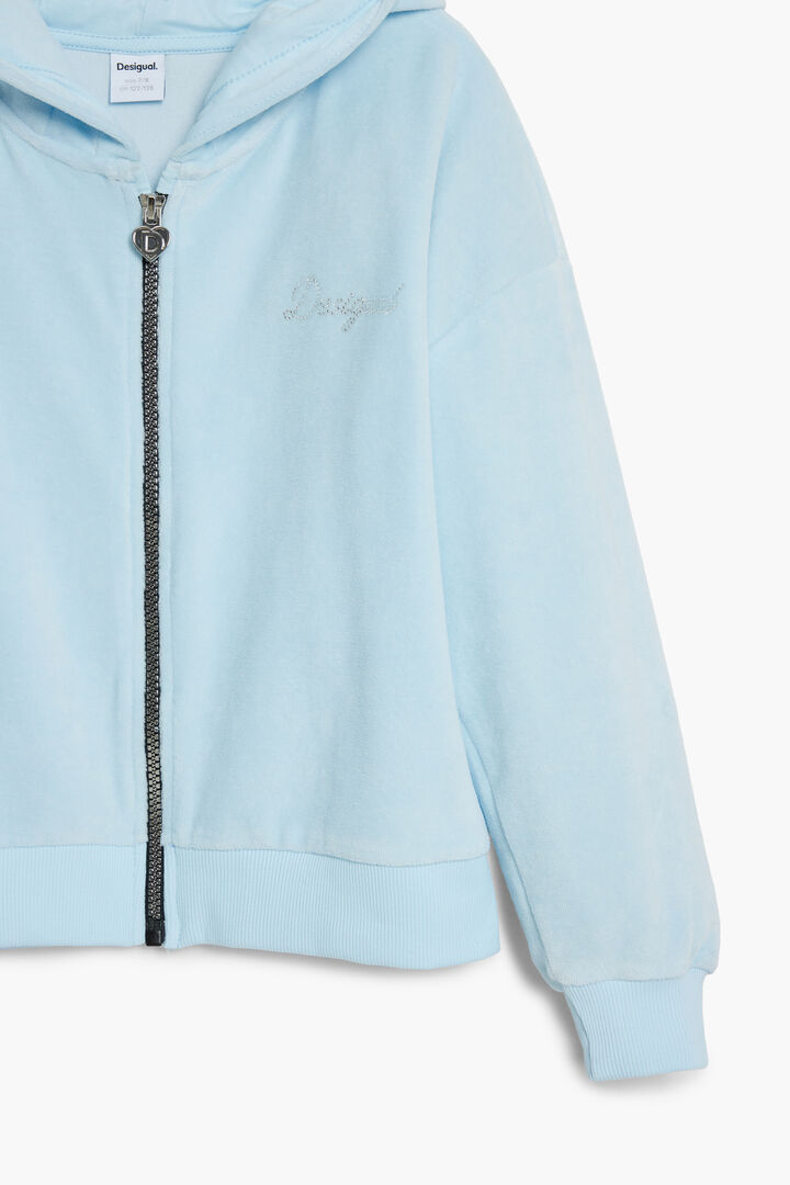 Hoodie with ears and strass logo | Desigual