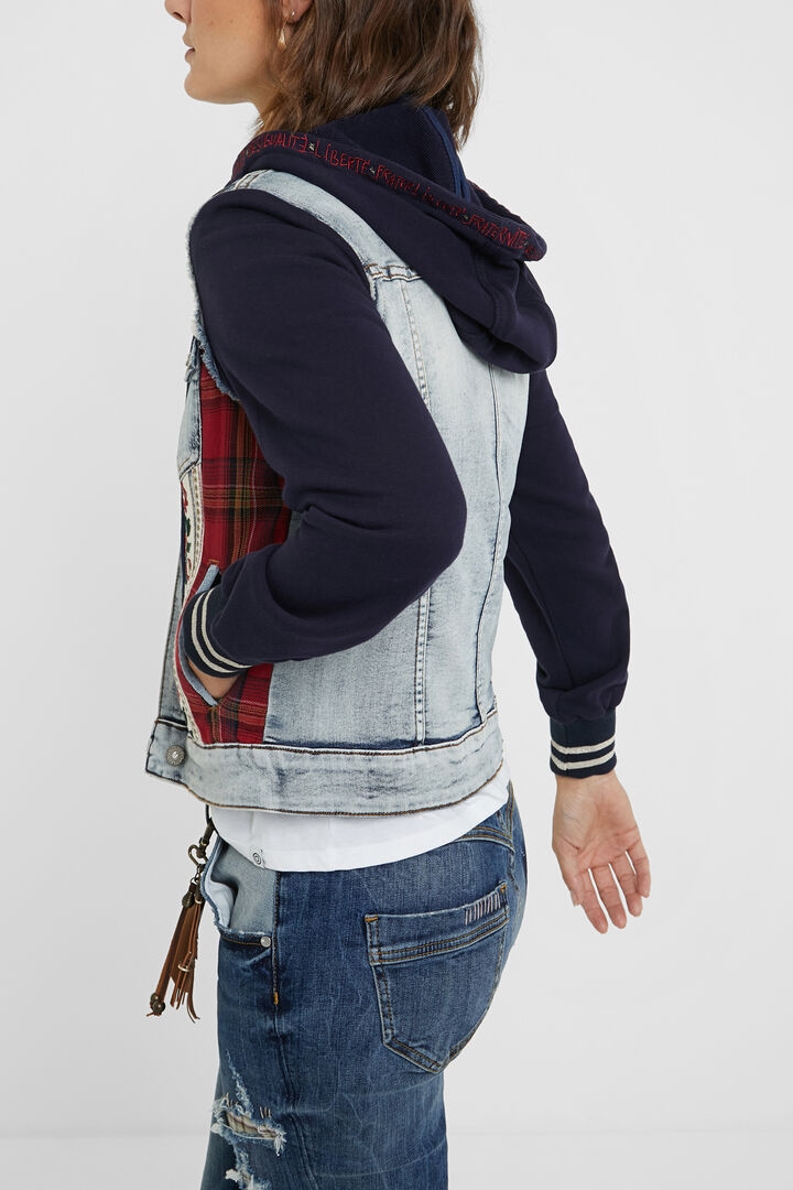 Slim hooded denim jacket | Desigual