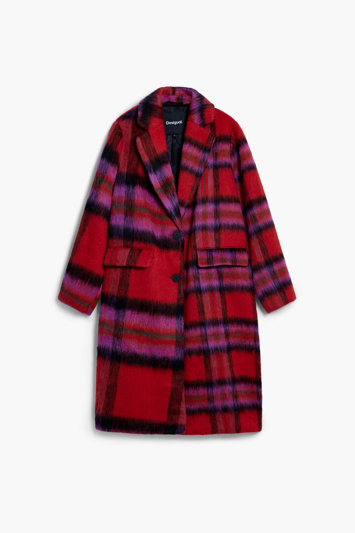 Roter Tartanmantel | Desigual