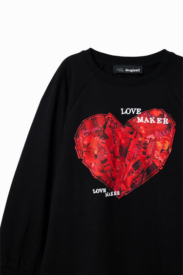 Heart sweatshirt dress | Desigual