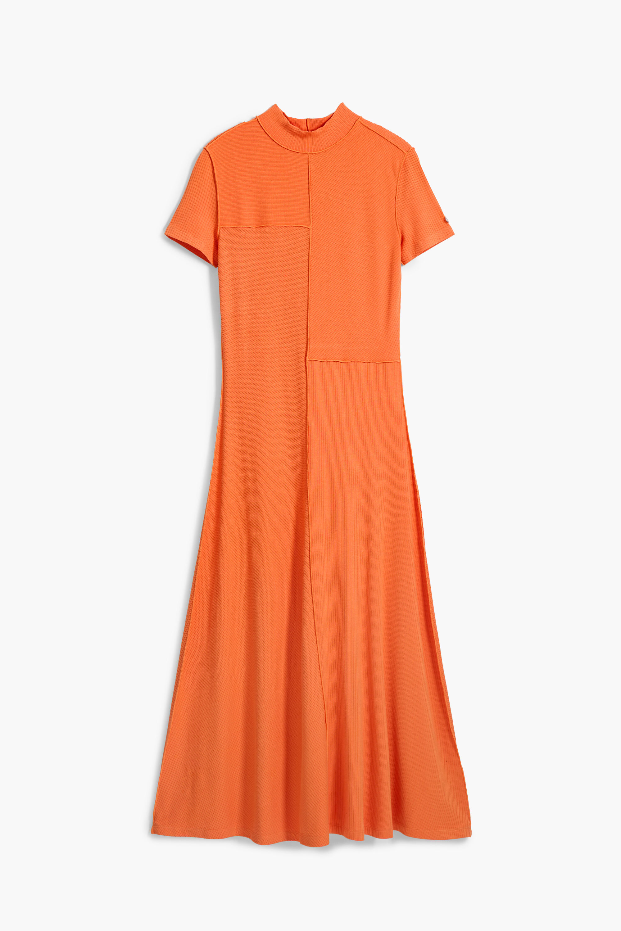 Vestido midi cuello alto - ORANGE - M