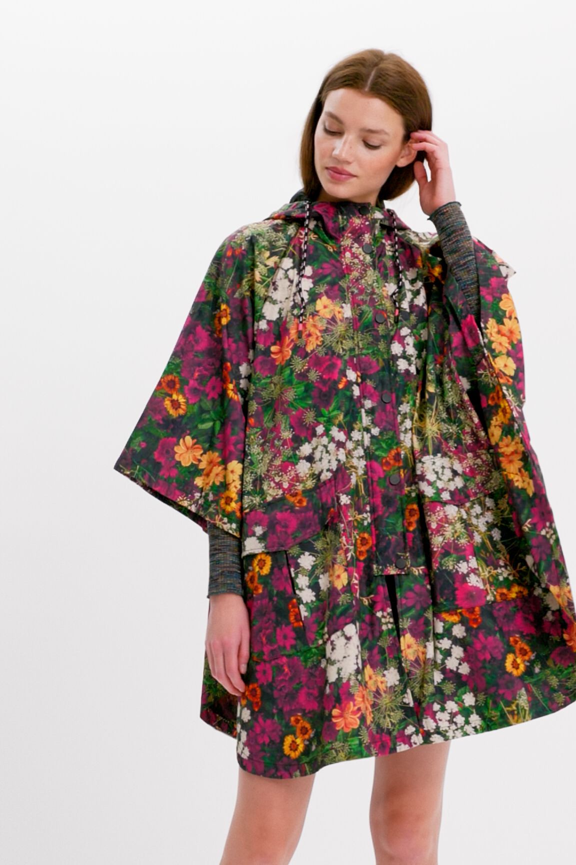 Mini floral raincoat