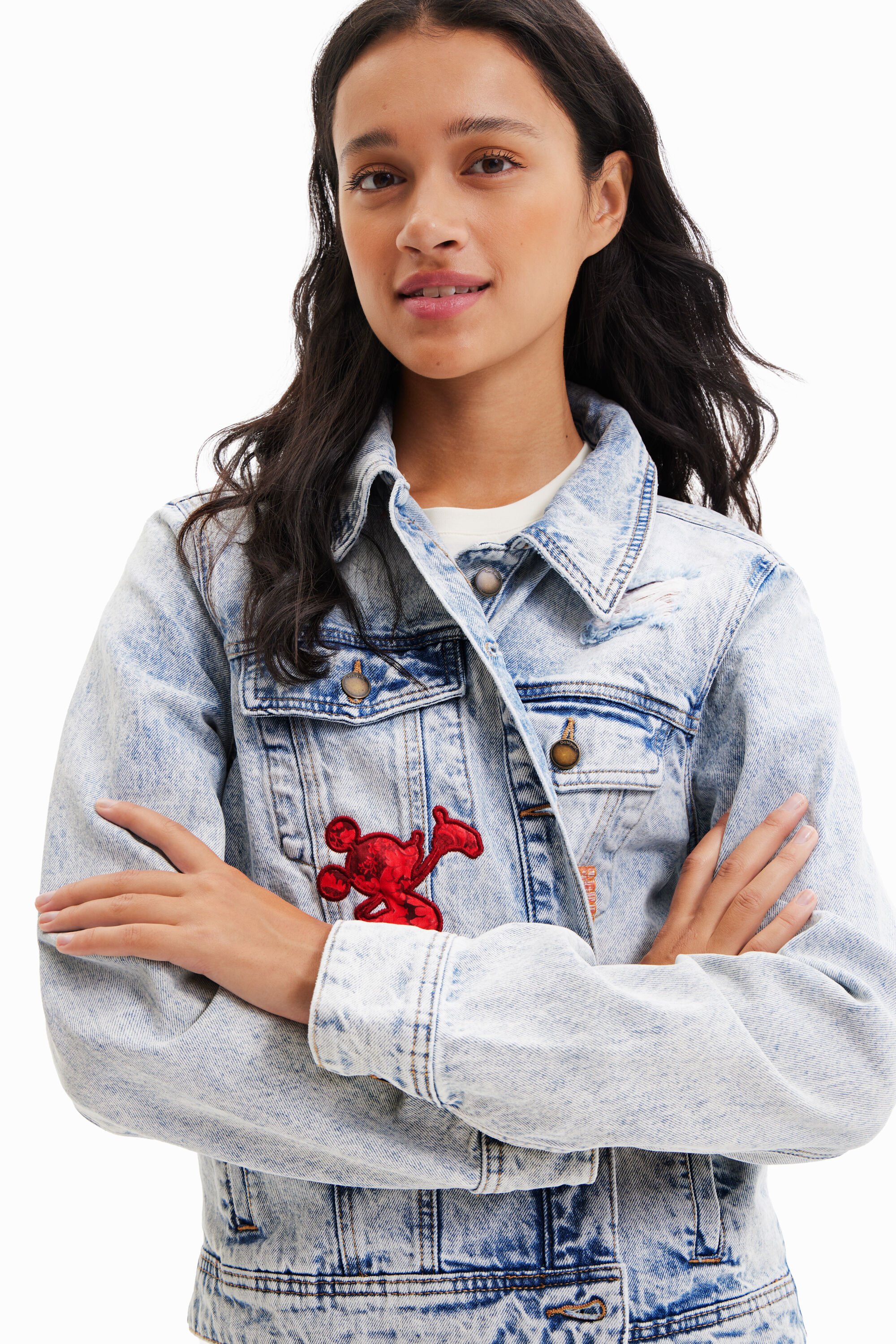 Desigual mickey mouse denim jacket hotsell