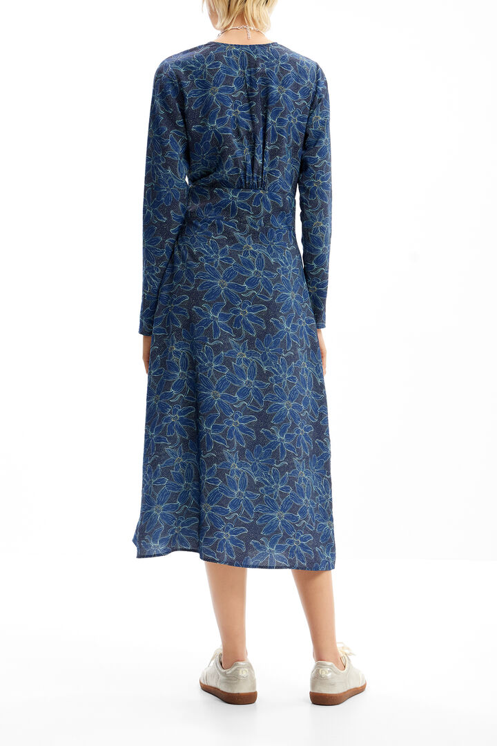 Robe-chemise midi fleurs | Desigual