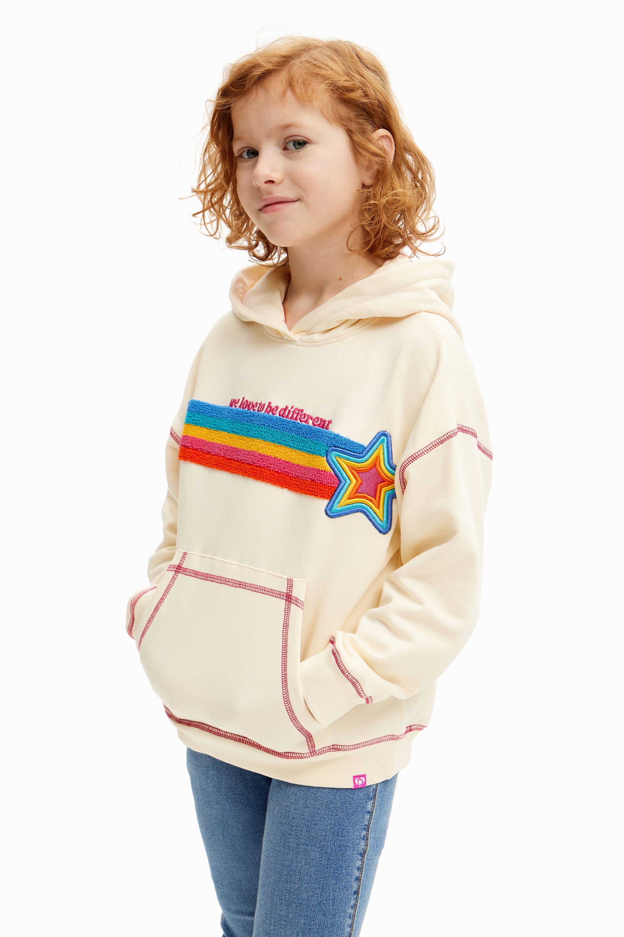Star sweatshirt - WHITE - M at Desigual