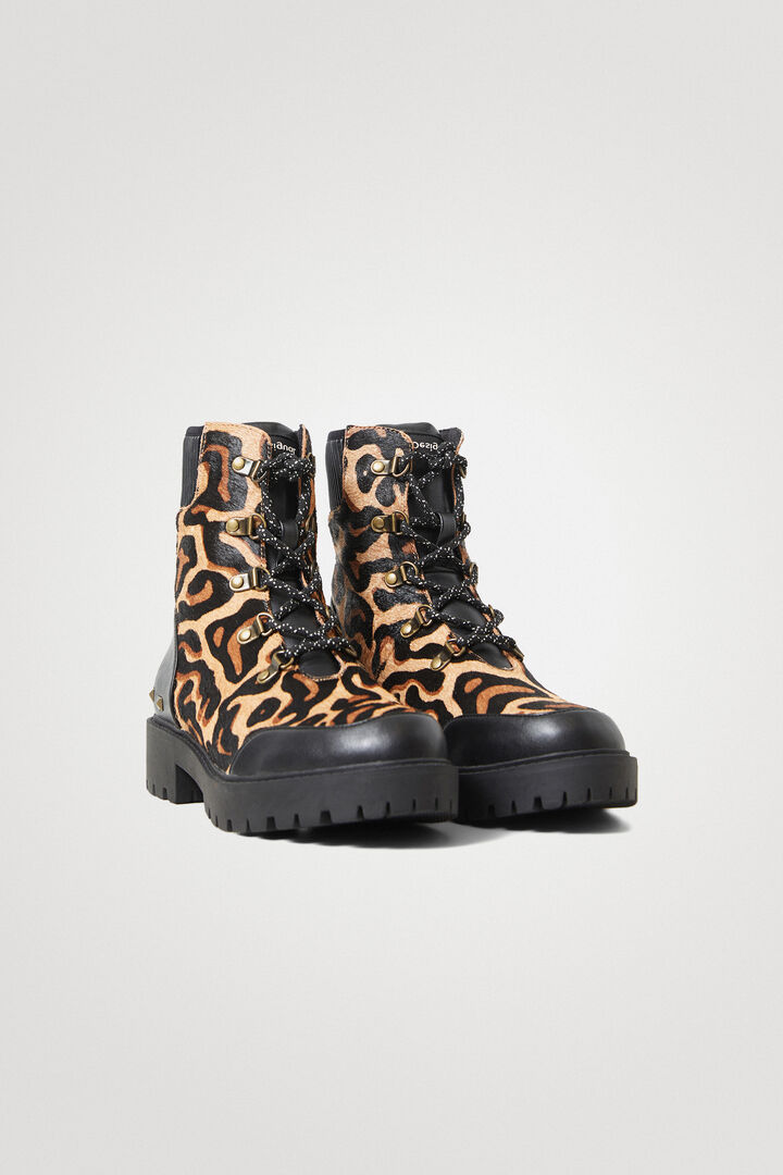 Botte en cuir animal print | Desigual