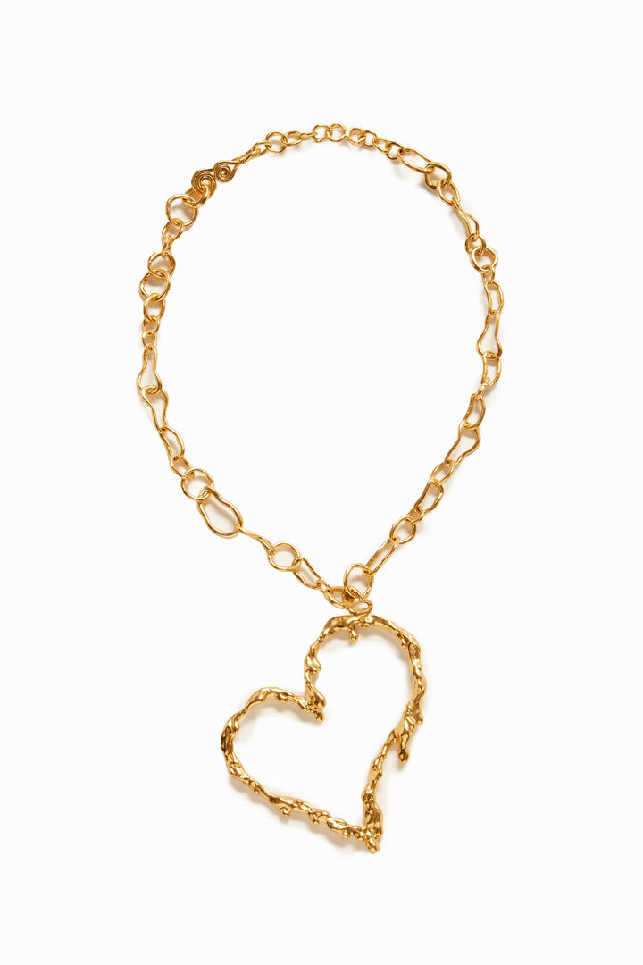 Collar corazón baño oro Zalio