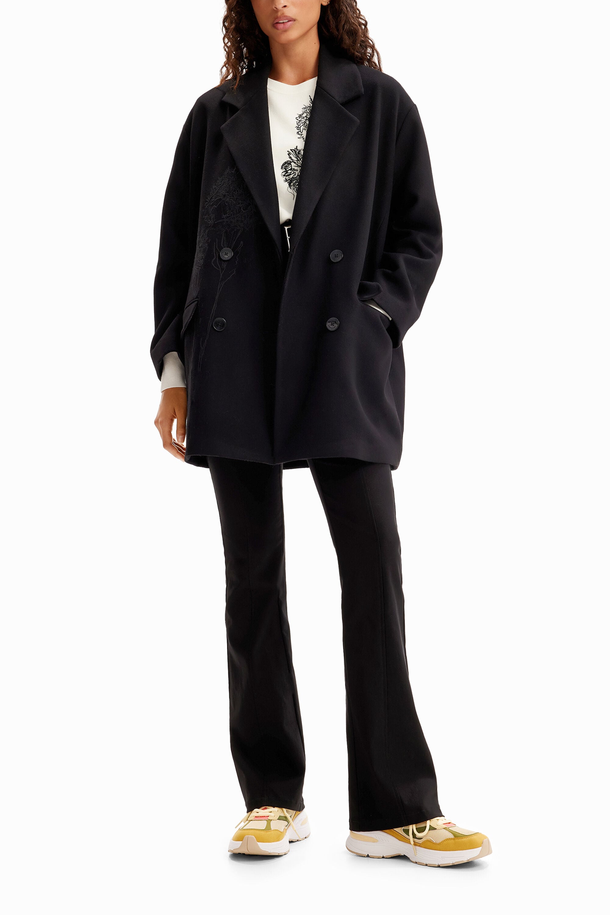 Women's M. Christian Lacroix double-breasted wool coat I Desigual.com