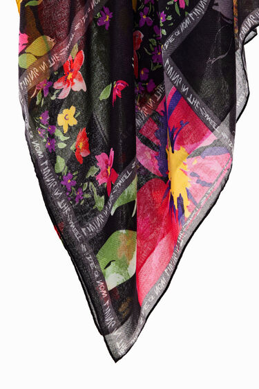 Foulard rectangulaire patchwork floral | Desigual