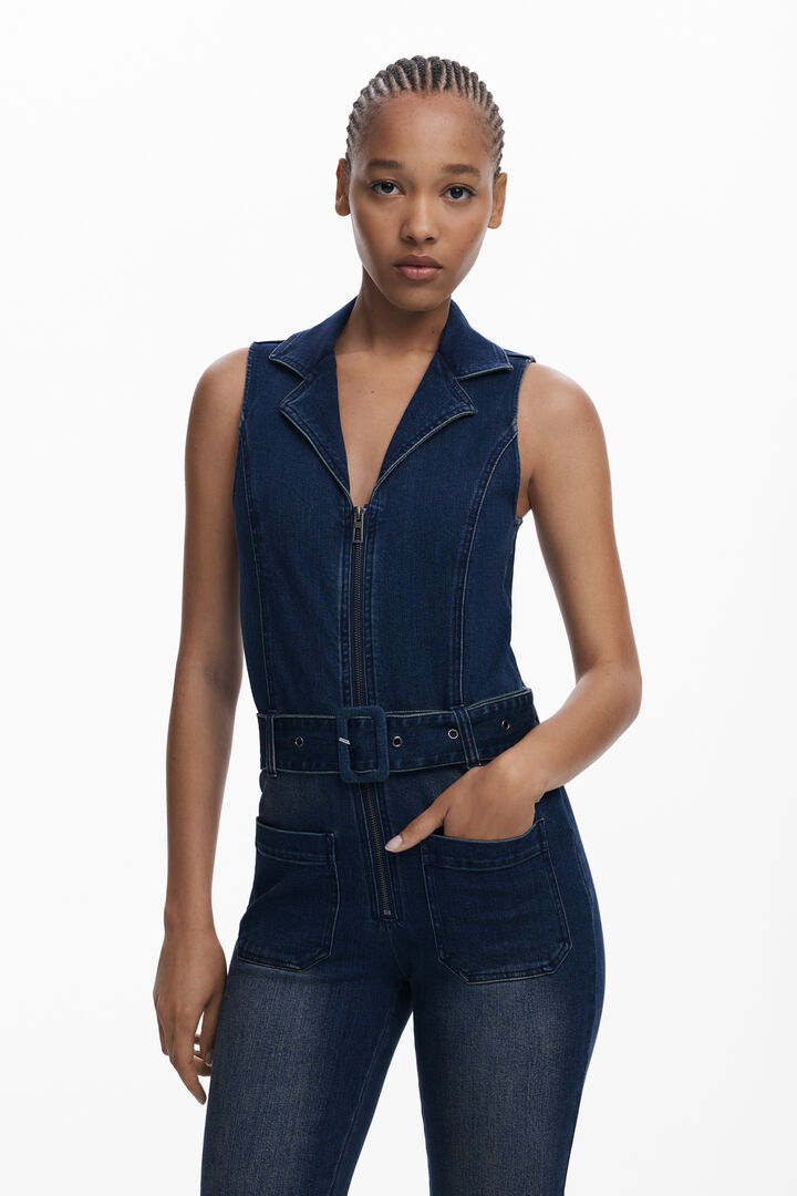 Flared denim jumpsuit | Desigual