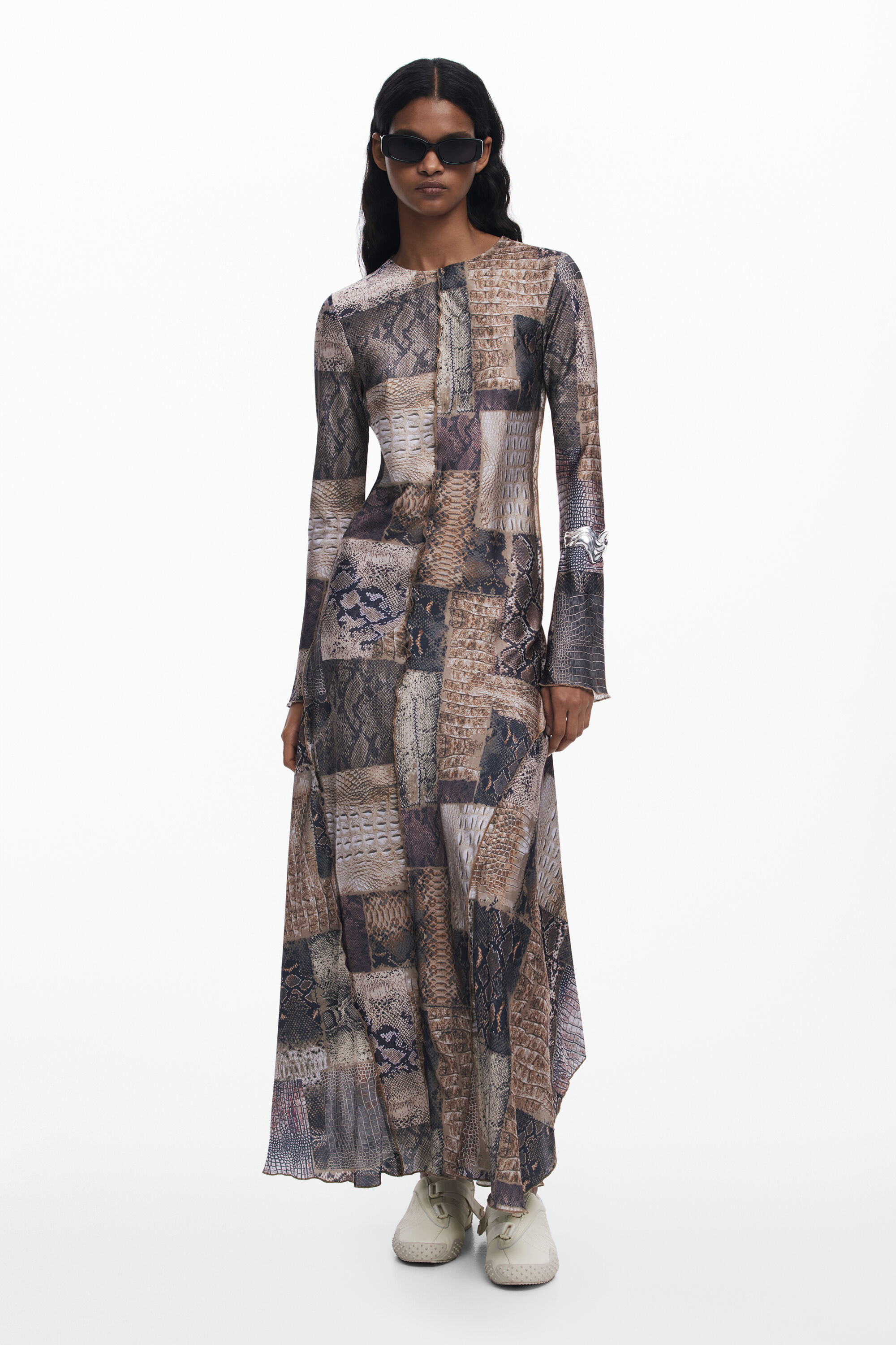 Flowy animal print dress