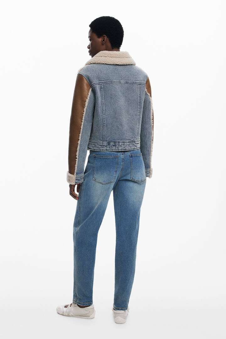 Veste combinée en peau lainée | Desigual