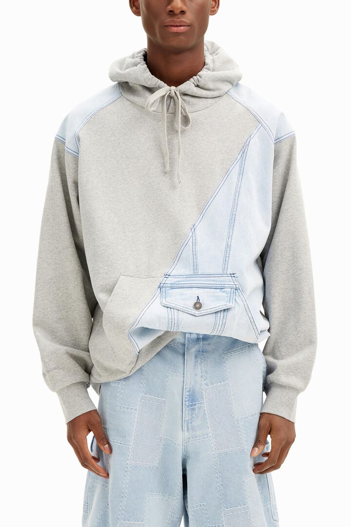 Denim hybrid sweatshirt | Desigual