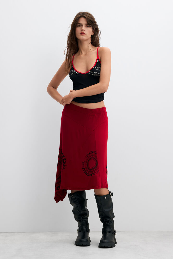 Vintage Midirock mit Print