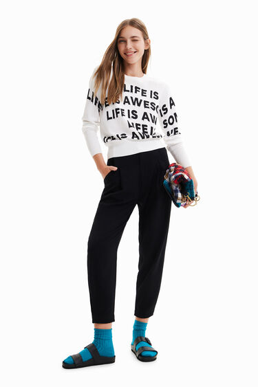 "Life is awesome" pullover | Desigual