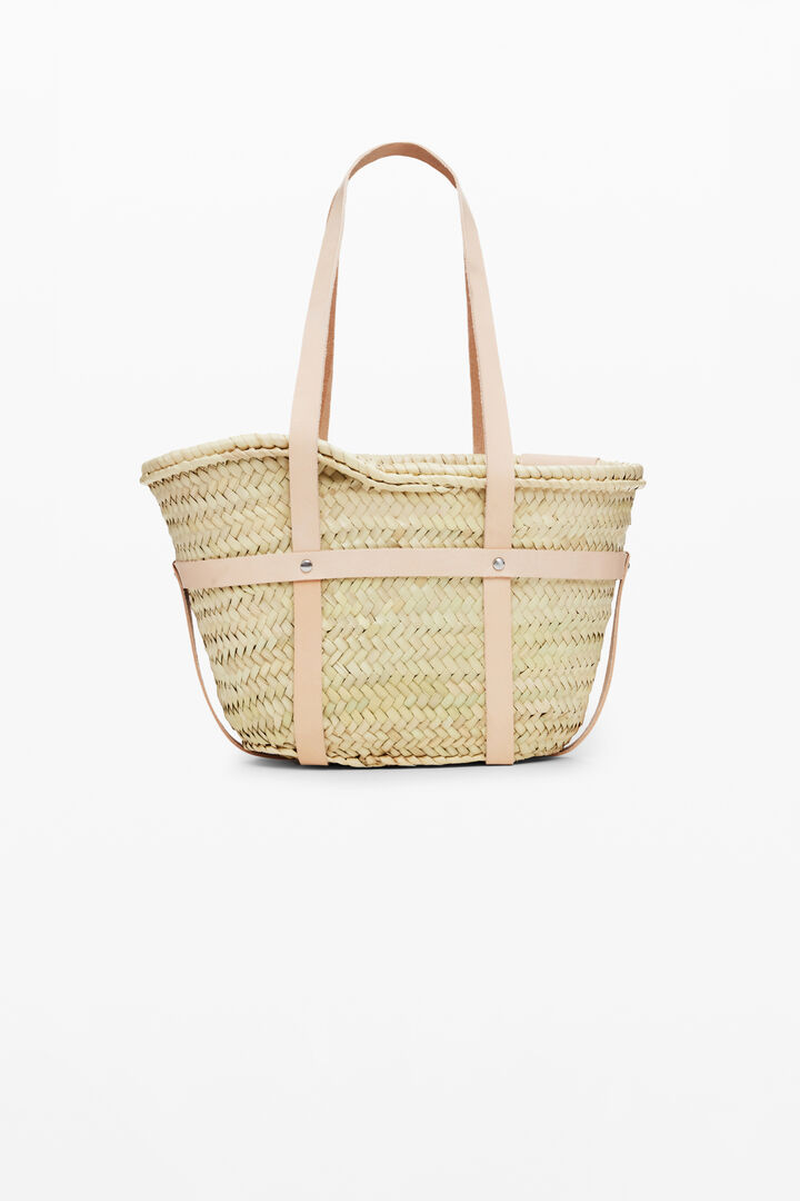 S leather wicker basket | Desigual