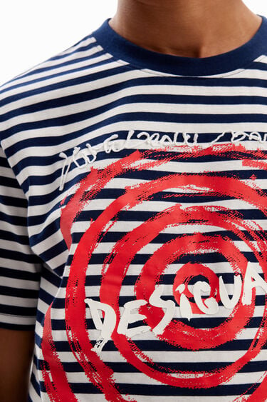T-shirt espiral com logótipo | Desigual