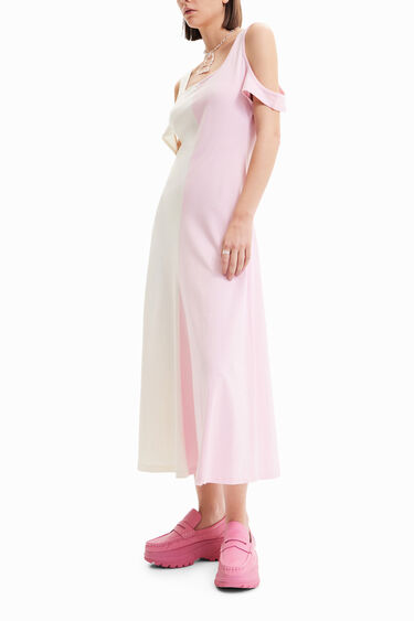 Vestido midi tirantes Maitrepierre | Desigual
