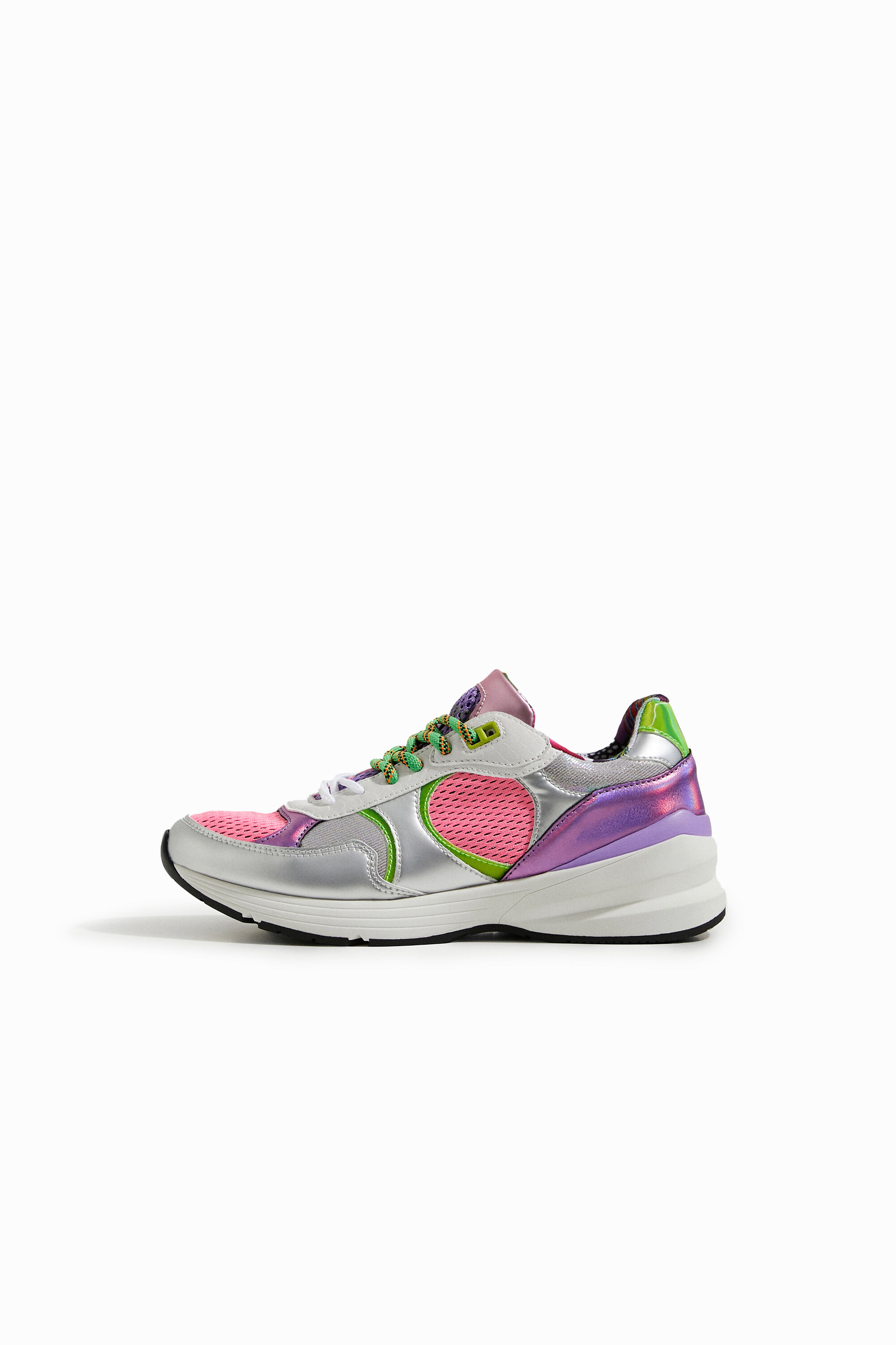 Desigual M. Christian Lacroix Neon Sneakers In Material Finishes