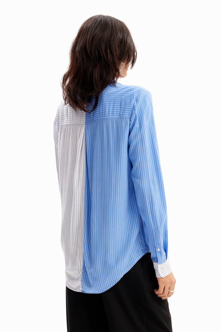 Striped patchwork flower shirt | Desigual