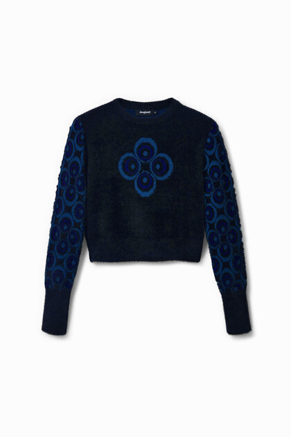 Maglia con stampa geometrica retrò