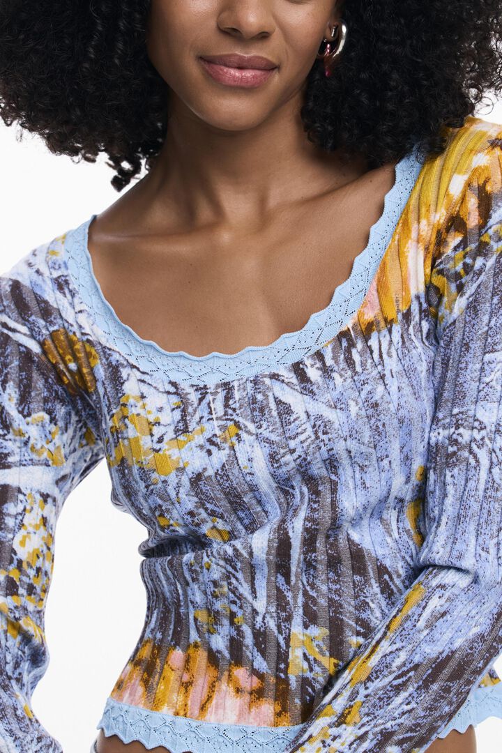 Lightweight floral sweater