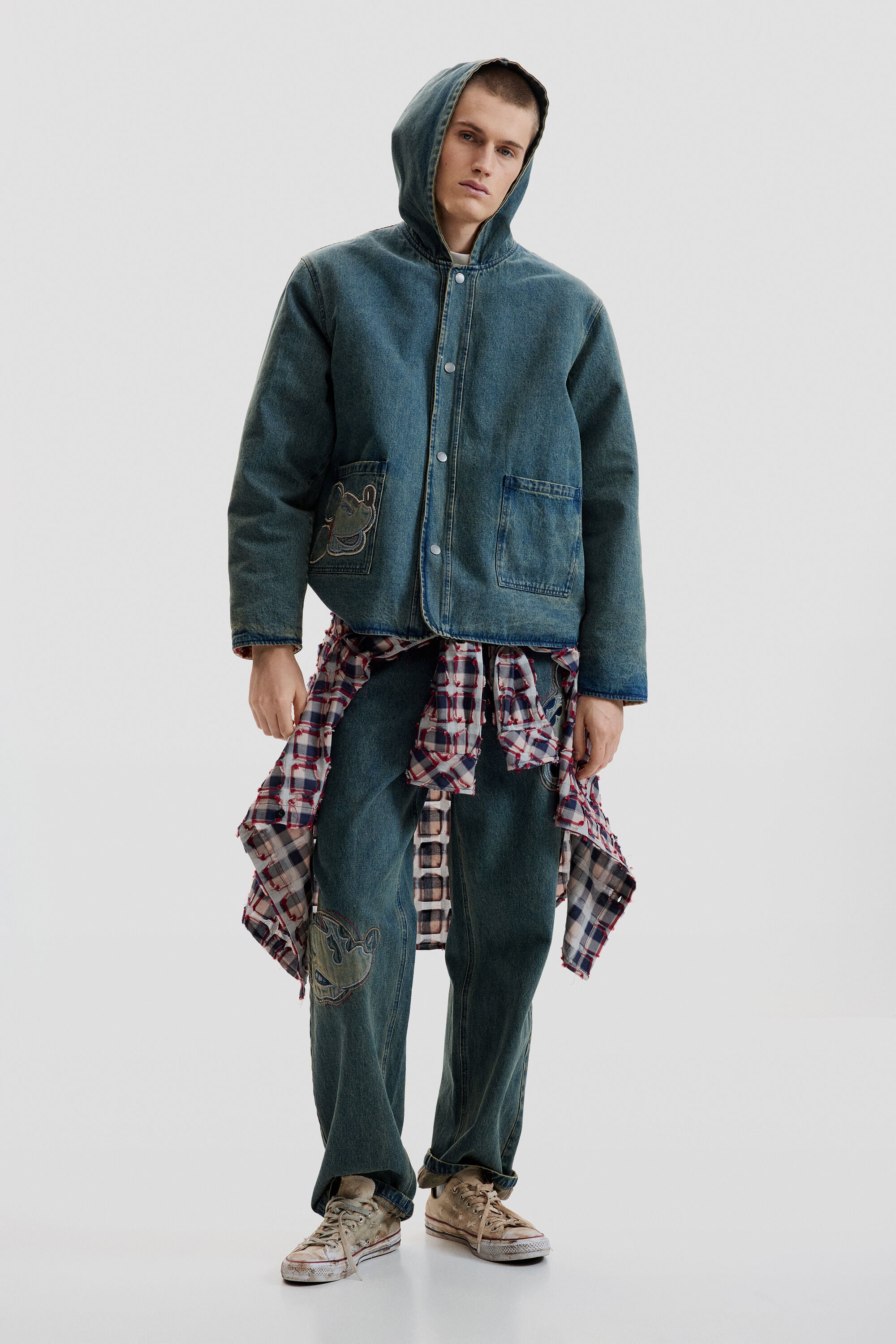 リバーシブルデニムジャケット Mickey™ 青 メンズ I Desigual.com
