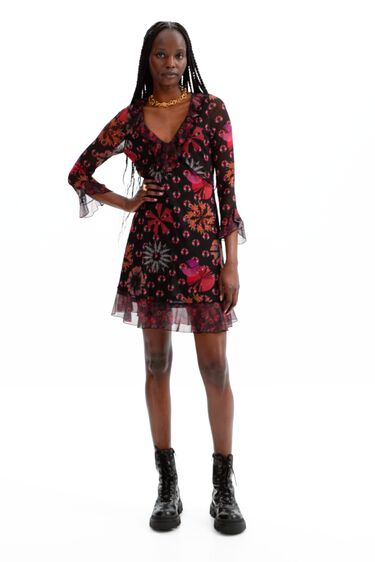Vestido corto volantes | Desigual