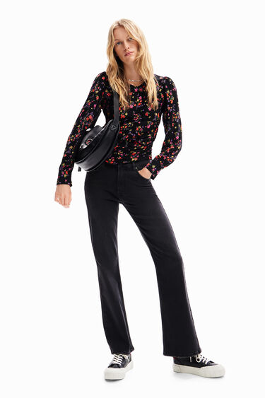 Floral ruched blouse | Desigual