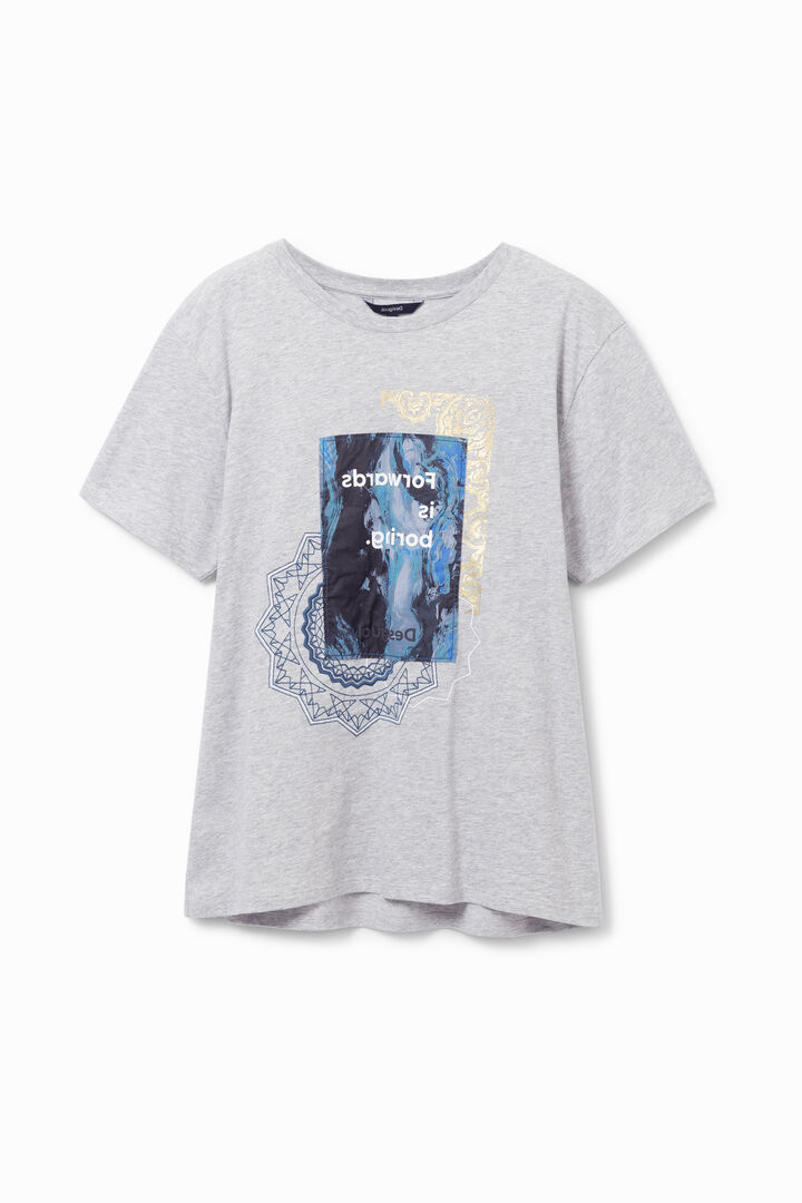 Camiseta patch mensaje y estampado | Desigual