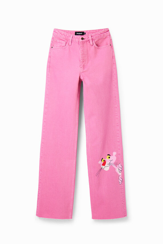 Wide-leg Pink Panther jeans