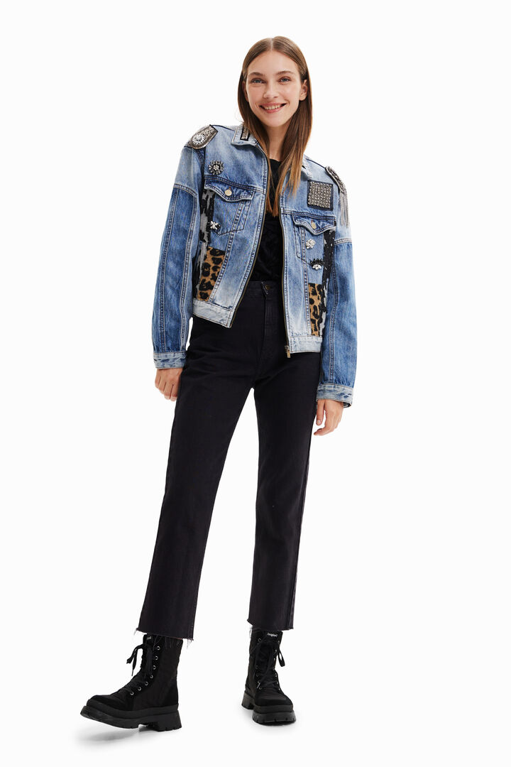 Patchwork denim trucker jacket | Desigual