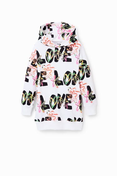 Love sweatshirt dress | Desigual