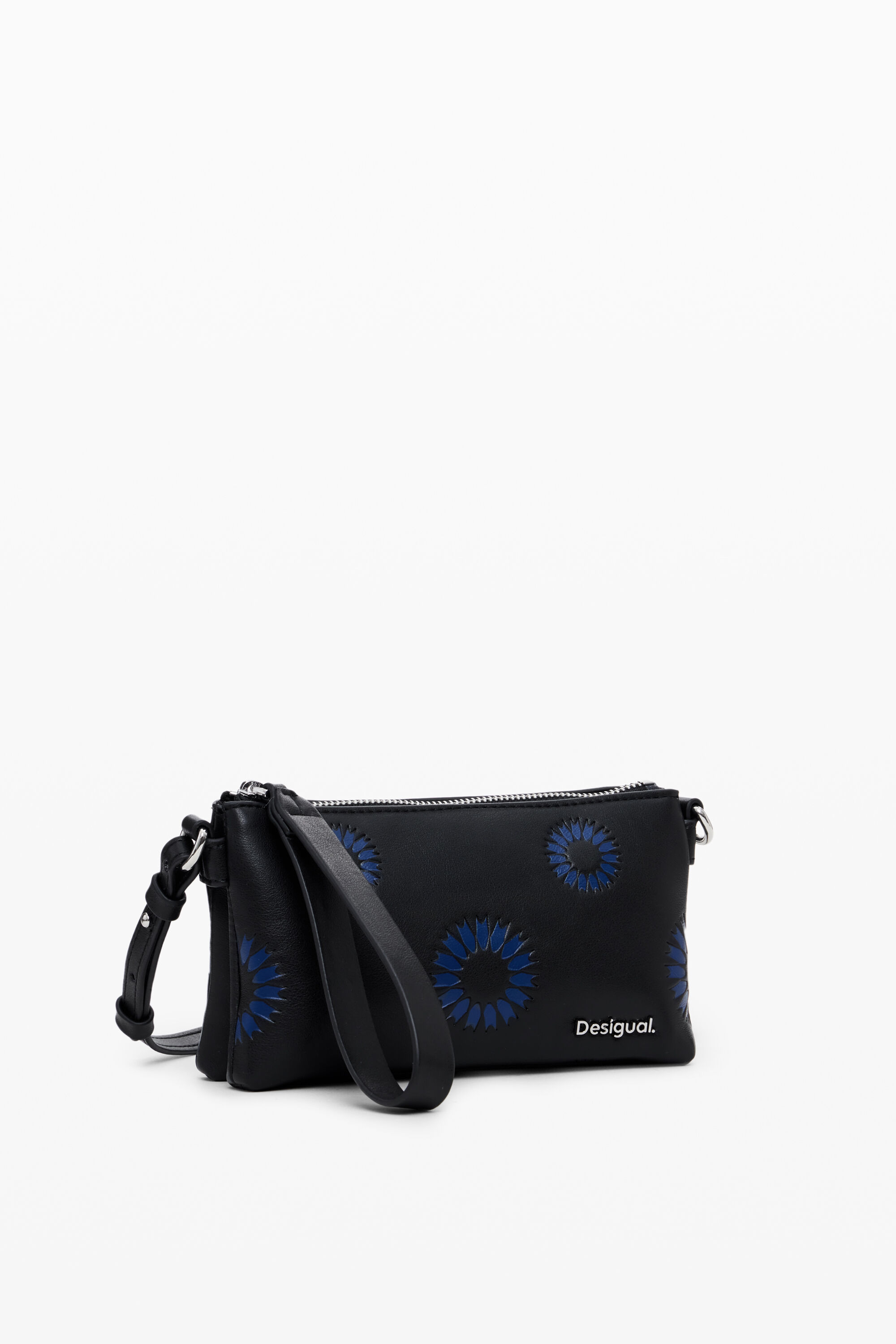 Desigual Women s Small Sunflower Crossbody Bag Black