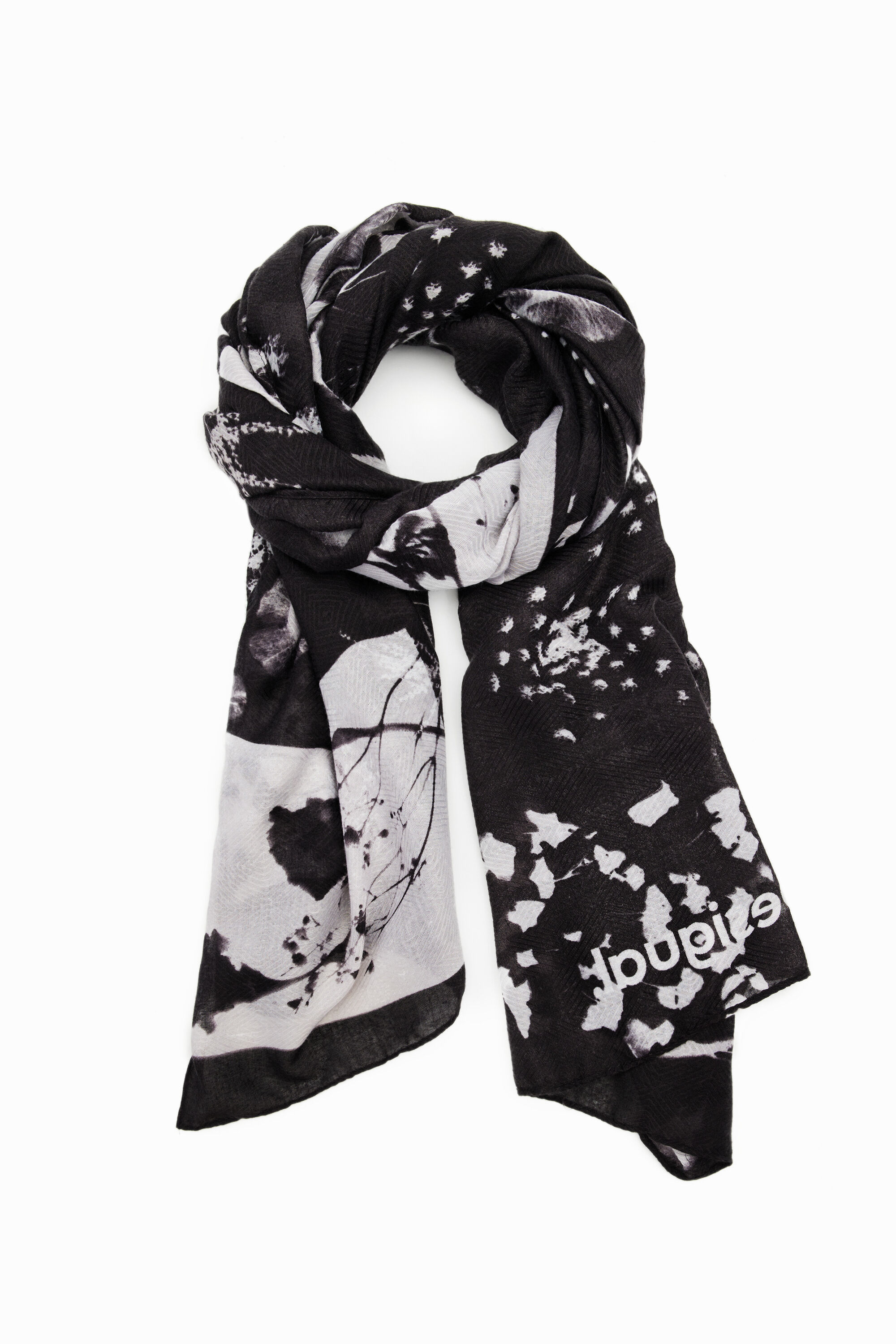 Foulard rectangular fotográfico - BLACK - U
