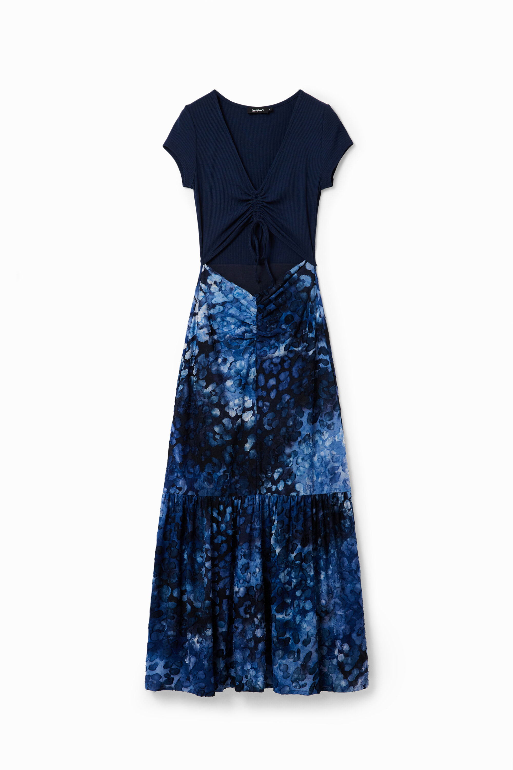 Robe longue combinee texturee animal print pour femme Desigual