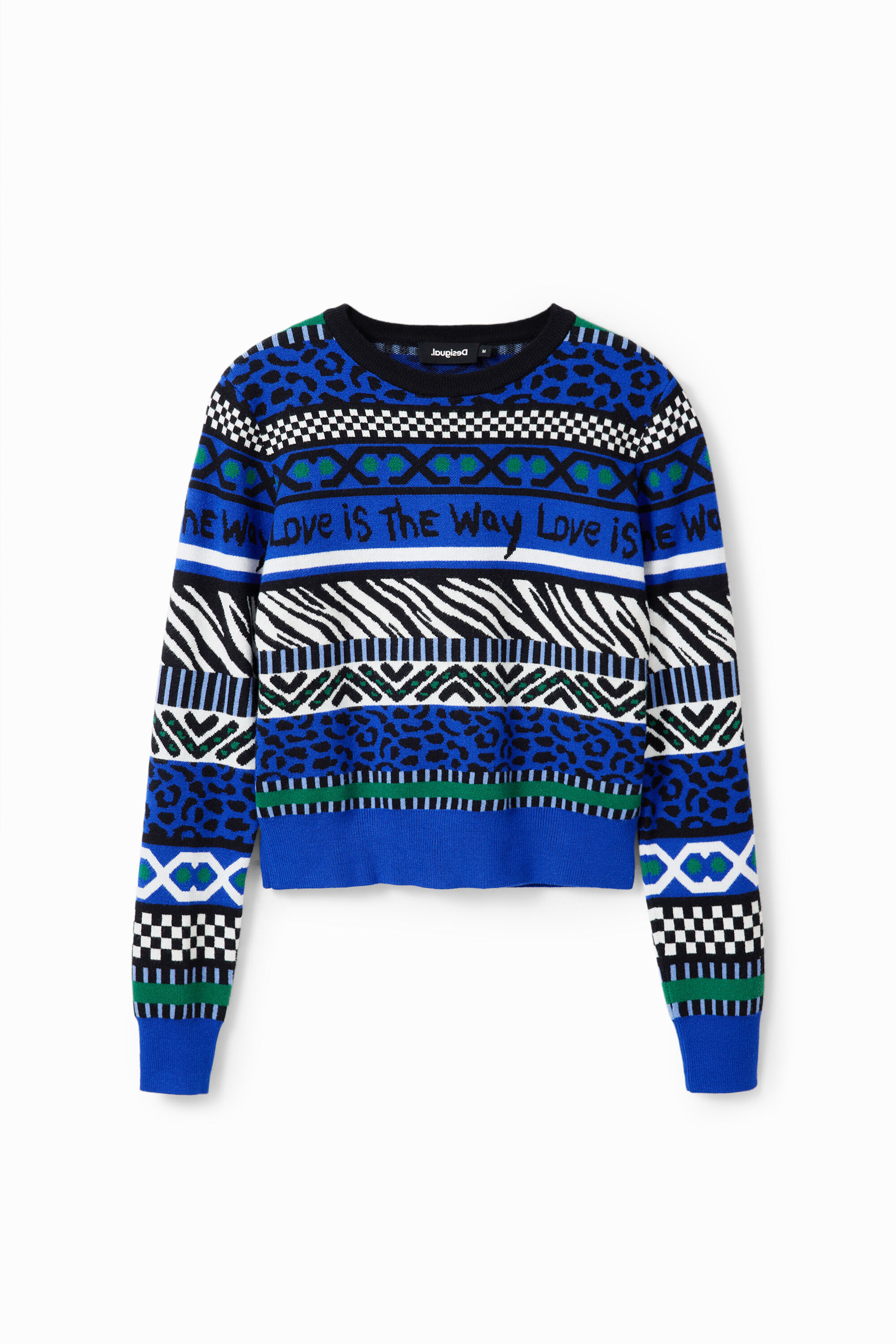 Kurzer Pullover Bordüren