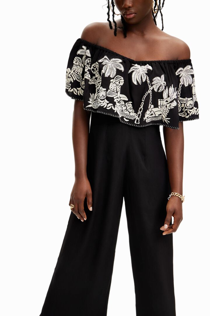 Midi-Jumpsuit Palmen Stella Jean | Desigual
