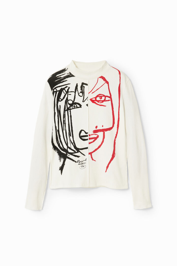 Ribbed face T-shirt | Desigual