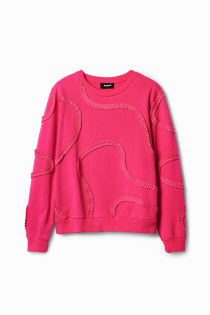 Sweat-shirt ruban froncé