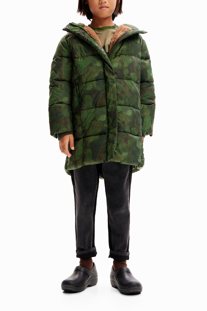 Abrigo acolchado camuflaje | Desigual