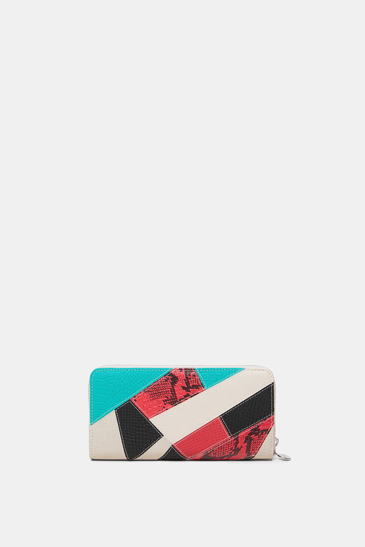 Long coin purse reptile leather effect | Desigual